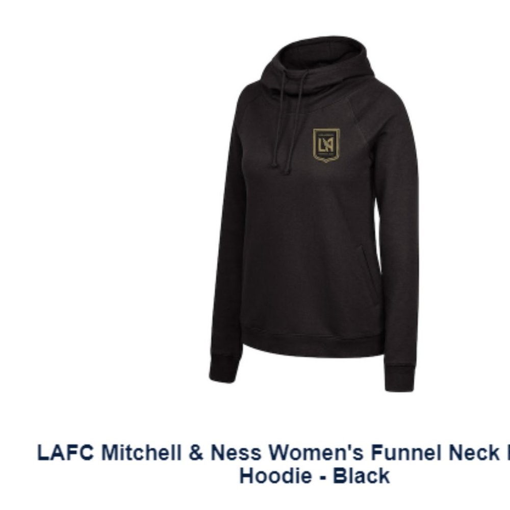 LAFC Mitchell & Ness Women's Funnel Neck Pullover Hoodie